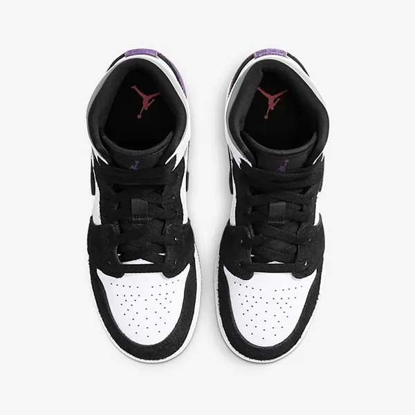 Giày Thể Thao Nữ Nike Air Jordan 1 Mid SE Purple (GS) BQ6931-105 Phối Màu Size 35.5 - Giày - Vua Hàng Hiệu
