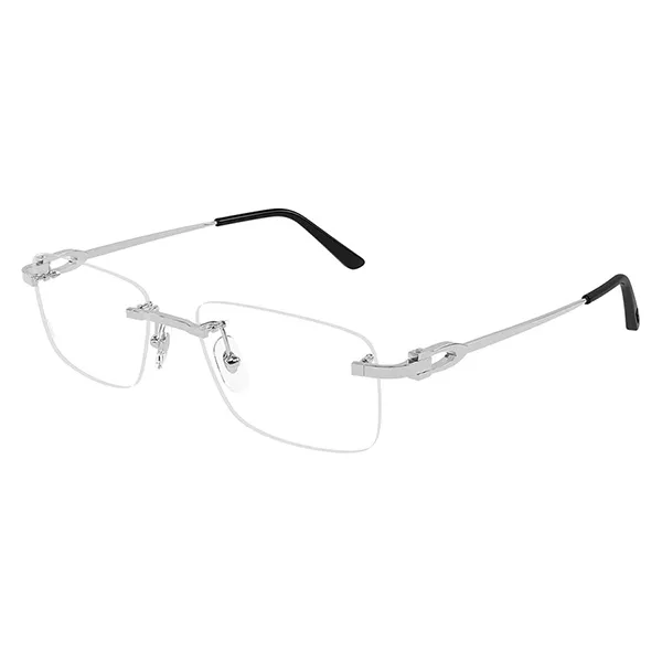 Gọng Kính Unisex Cartier CT0521O 002 Màu Đen Bạc