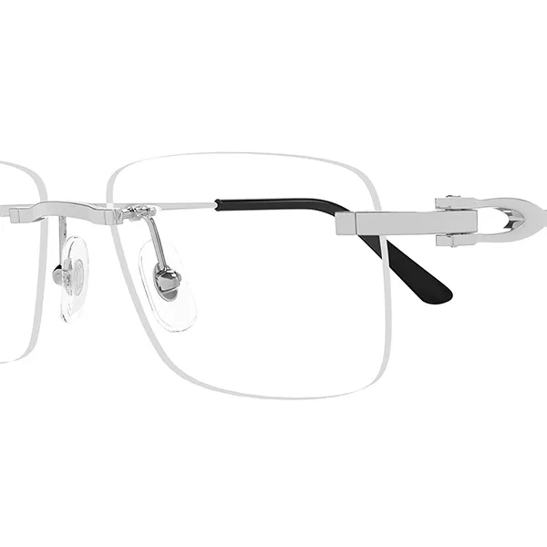 Gọng Kính Unisex Cartier CT0521O 002 Màu Đen Bạc