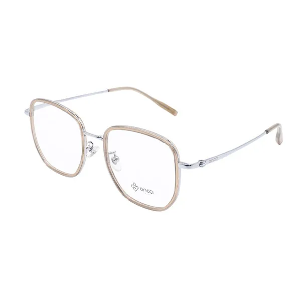 Gọng Kính Unisex Ancci AC34608 C5 Màu Be Bạc - Kính mắt - Vua Hàng Hiệu