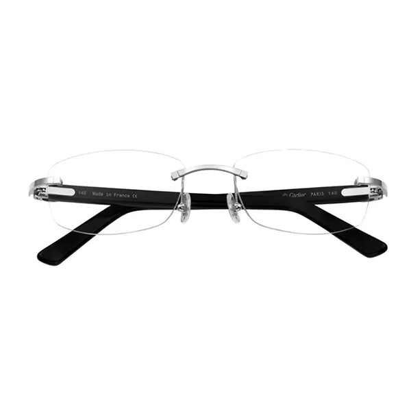 Gọng Kính Unisex Cartier CT0048O 003 Màu Đen/ Trong Suốt - Kính mắt - Vua Hàng Hiệu