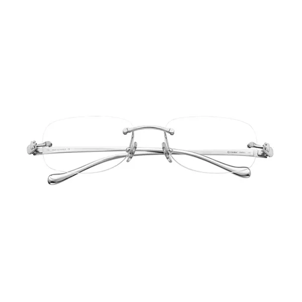 Gọng Kính Unisex Cartier CT0058O 003 Màu Bạc - Kính mắt - Vua Hàng Hiệu