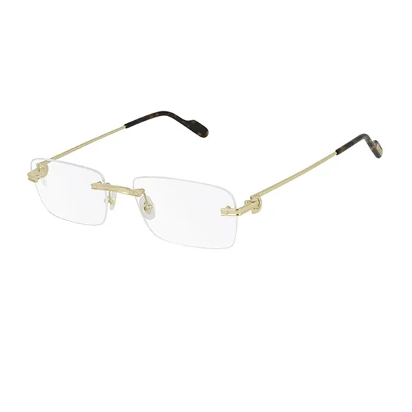 Gọng Kính Unisex Cartier CT0259O 002 Màu Vàng Havana - Kính mắt - Vua Hàng Hiệu