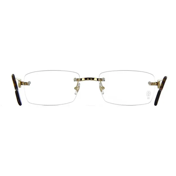 Gọng Kính Unisex Cartier CT0259O 002 Màu Vàng Havana - Kính mắt - Vua Hàng Hiệu