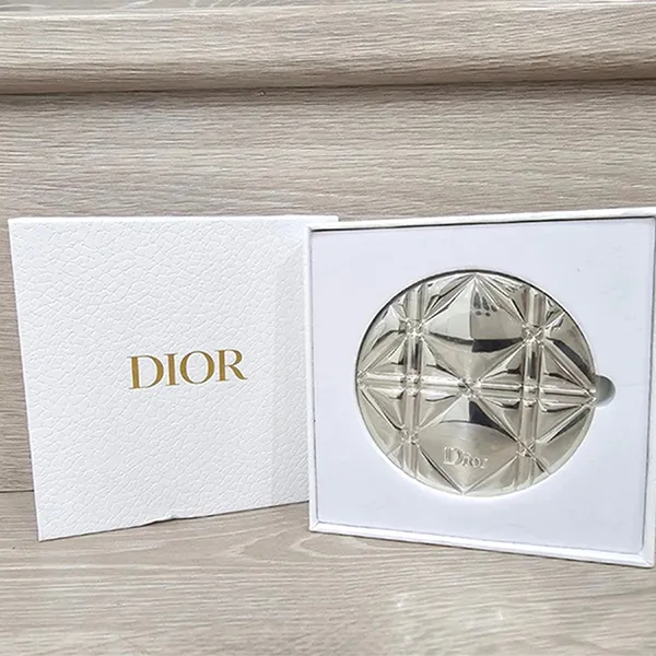 Gương Trang Điểm Nữ Christian Dior Beauty VIP GWP Gift Metalic Quilted Compact Mirror Màu Bạc - Trang điểm - Vua Hàng Hiệu