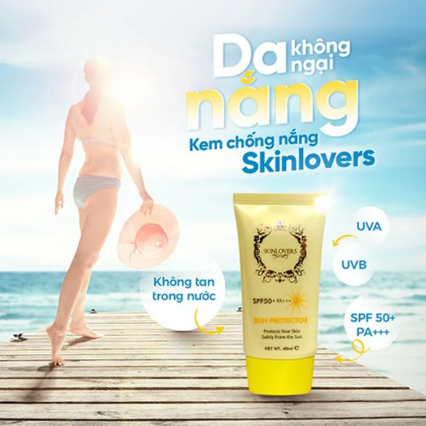 Kem Chống Nắng Skinlovers Không Tan Trong Nước SPF50+ PA+++ 40ml - Kem chống nắng - Vua Hàng Hiệu