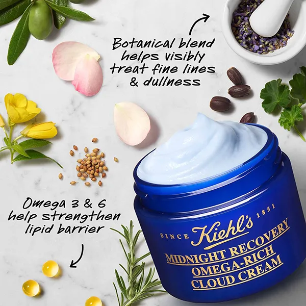 Kem Dưỡng Ẩm Phục Hồi Ban Đêm Kiehl's Midnight Recovery Omega Rich Cloud Cream 50ml