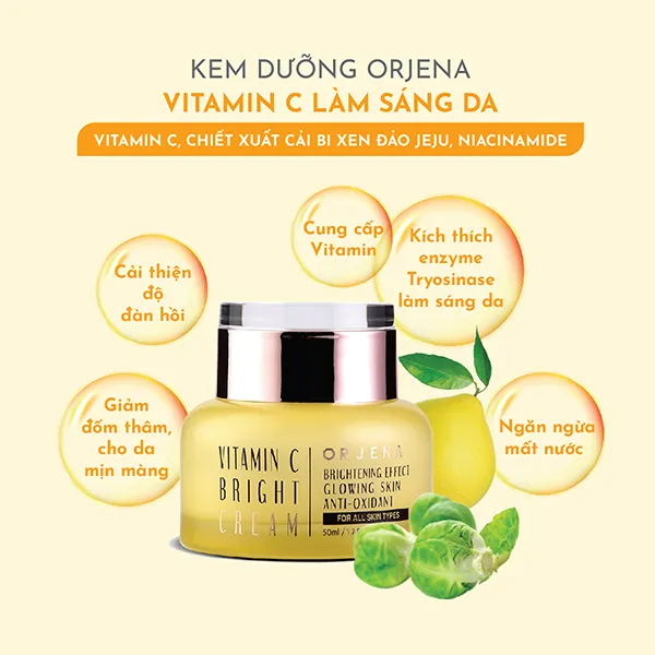 Kem Dưỡng Orjena Vitamin C Hỗ Trợ Làm Sáng Da 50ml