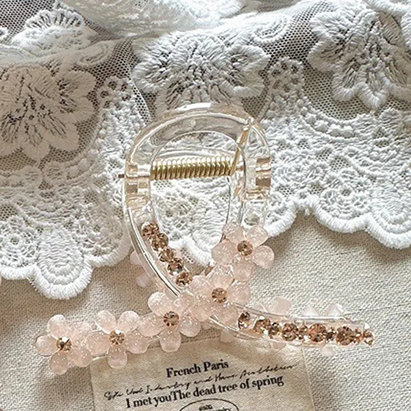 Kẹp Tóc Nữ Kya Jewel Twinkle Bloom HC105-H Màu Hồng Nhạt - Phụ kiện - Vua Hàng Hiệu