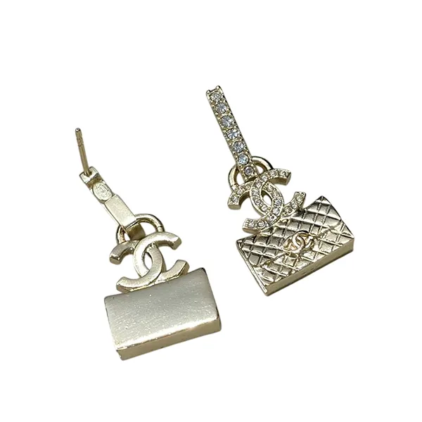 Khuyên Tai Nữ Chanel Metal Earrings Bag Motif Màu Vàng - Trang sức - Vua Hàng Hiệu
