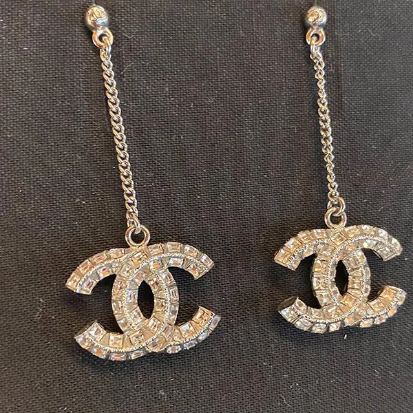 Khuyên Tai Nữ Chanel Orecchini CC Argento Màu Bạc - Trang sức - Vua Hàng Hiệu
