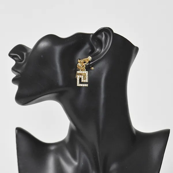Khuyên Tai Nữ Versace Earring Greca Medusa Logo Binaural Màu Vàng - Trang sức - Vua Hàng Hiệu