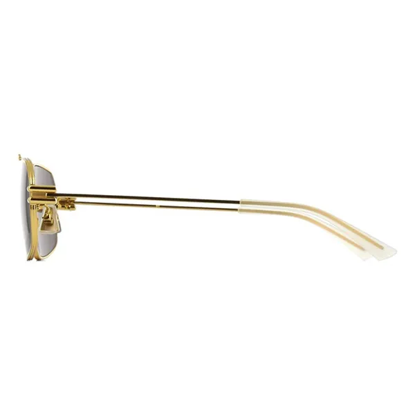 Kính Mát Unisex Bottega Veneta Sunglasses BV1128S 002 Màu Xám/Vàng Gold - Kính mắt - Vua Hàng Hiệu