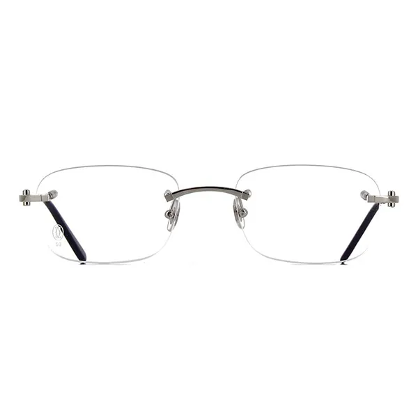 Kính Mắt Cận Cartier CT0050O 002 Màu Bạc - Kính mắt - Vua Hàng Hiệu