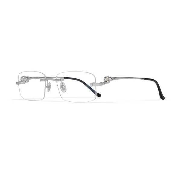 Kính Mắt Cận Cartier Panthère Eyeglasses CT0281O 002 Màu Bạc - Kính mắt - Vua Hàng Hiệu