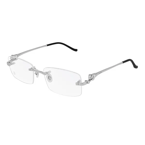 Kính Mắt Cận Cartier Panthère Eyeglasses CT0281O 002 Màu Bạc - Kính mắt - Vua Hàng Hiệu