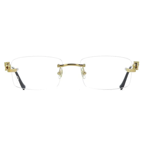 Kính Mắt Cận Cartier Panthère Eyeglasses CT0281O 003 Màu Vàng - Kính mắt - Vua Hàng Hiệu