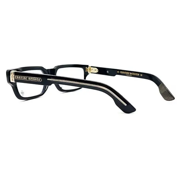 Kính Mắt Cận Chrome Hearts 2 Thick BK/GP Glasses Frame Màu Đen - Kính mắt - Vua Hàng Hiệu