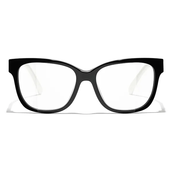 Kính Mắt Cận Nữ Chanel Square Eyeglasses 3472 1656 Màu Đen Trắng - Kính mắt - Vua Hàng Hiệu