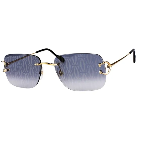 Kính Mát Cartier Sunglasses CT0330S-007 Màu Vàng - Xám - Kính mắt - Vua Hàng Hiệu