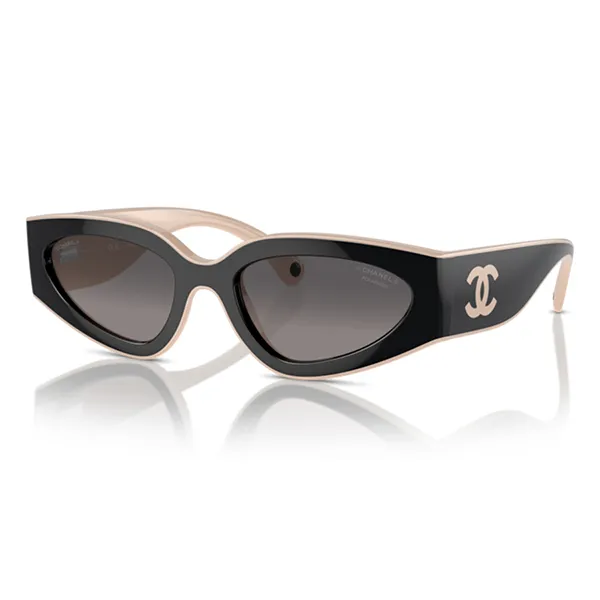 Kính Mát Chanel CH6056-C534M3 Sunglasses Màu Be - Đen - Kính mắt - Vua Hàng Hiệu