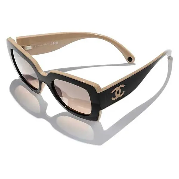 Kính Mắt Nữ Chanel Sunglasses CH6059 C53443 Màu Đen Be