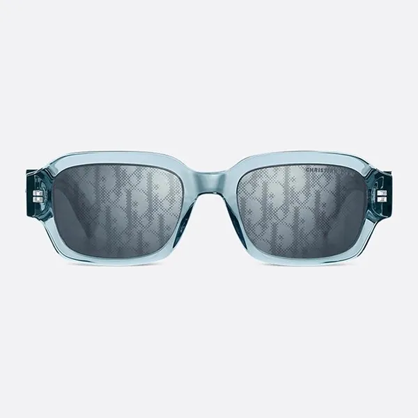 Kính Mát Dior Oblique S2I 30B8 Rectangular Sunglasses Màu Xanh Đậm