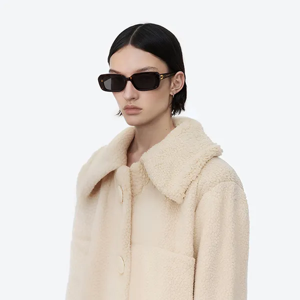 Kính Mát Gentle Monster Sunglasses Melrose T1 Màu Xám/Havana - Kính mắt - Vua Hàng Hiệu