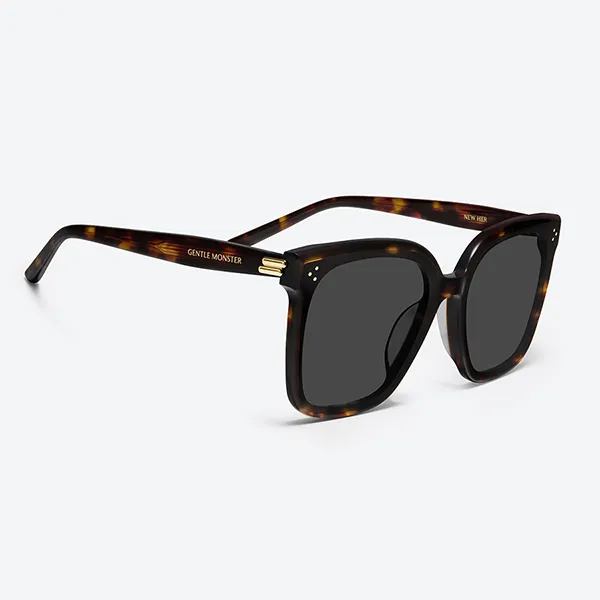 Kính Mát Gentle Monster Sunglasses New Her T1 Màu Xám/Havana - Kính mắt - Vua Hàng Hiệu
