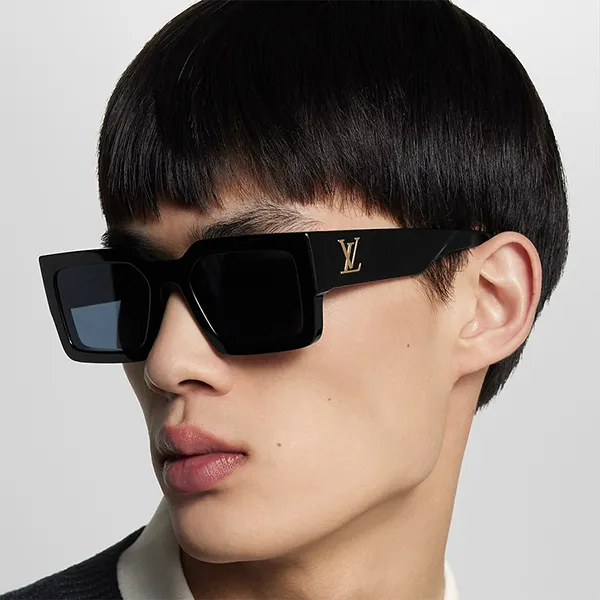 Kính Mát Nam Louis Vuitton LV Clash Square Sunglasses Black/ Gold Z1579E Màu Đen Xám - Kính mắt - Vua Hàng Hiệu