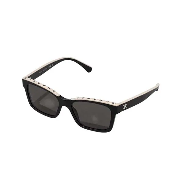 Kính Mát Nữ Chanel Square Black & Beige Sunglasses CH5417 Màu Đen Be - Kính mắt - Vua Hàng Hiệu