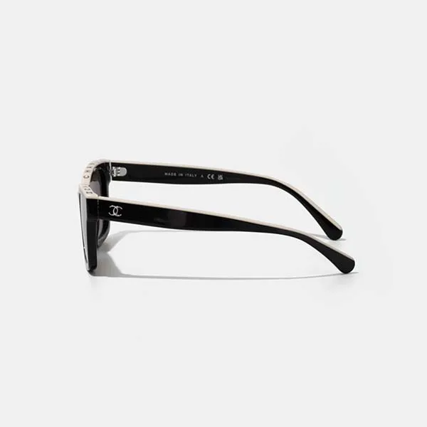 Kính Mát Nữ Chanel Square Black & Beige Sunglasses CH5417 Màu Đen Be - Kính mắt - Vua Hàng Hiệu
