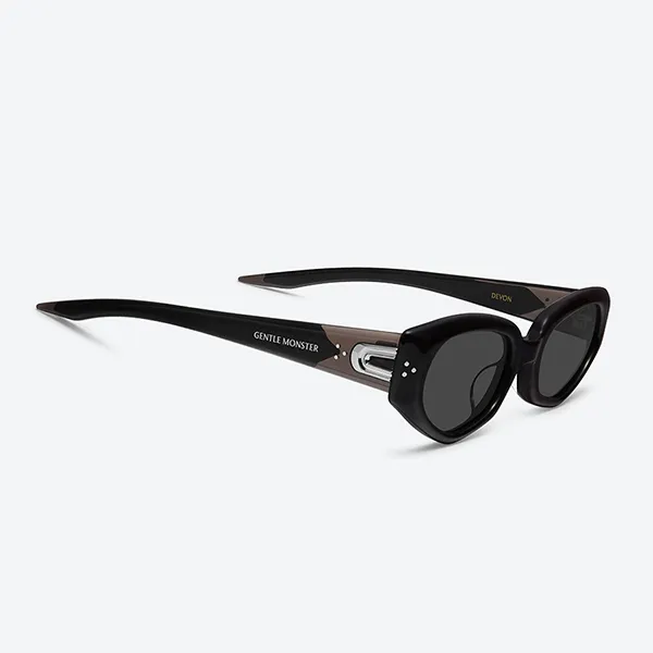 Kính Mát Nữ Gentle Monster Devon 01 Modern Cat-Eye Sunglasses In Black Màu Đen - Kính mắt - Vua Hàng Hiệu