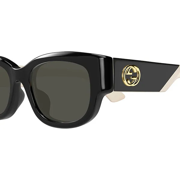 Kính Mát Nữ Gucci GG1667SK 001 Sunglasses Màu Đen Trắng - Kính mắt - Vua Hàng Hiệu