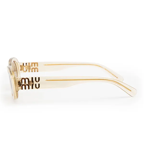 Kính Mát Nữ Miu Miu Cream Transparent Oval Sunglasses MU06ZS Màu Kem - Kính mắt - Vua Hàng Hiệu