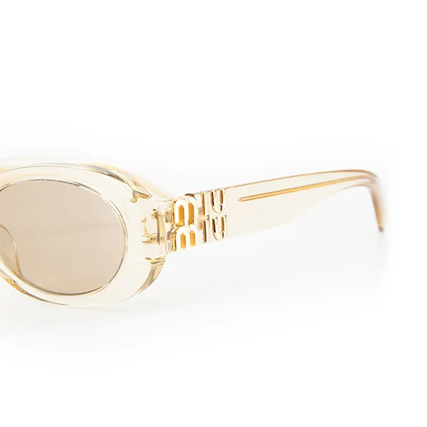 Kính Mát Nữ Miu Miu Cream Transparent Oval Sunglasses MU06ZS Màu Kem - Kính mắt - Vua Hàng Hiệu