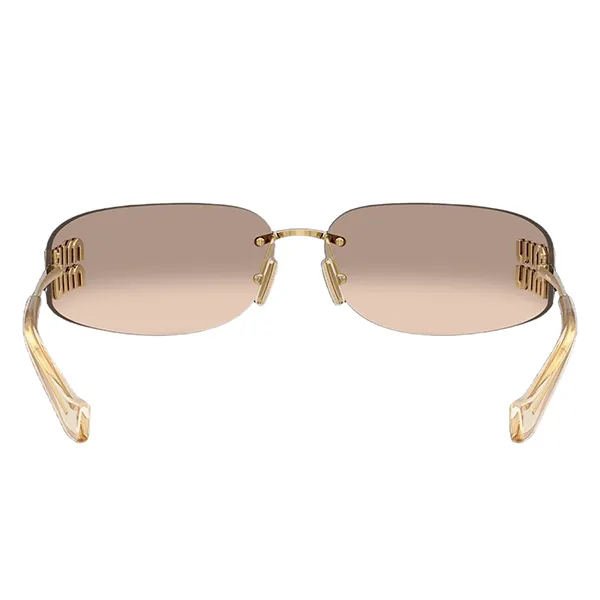 Kính Mát Nữ Miu Miu Pale Gold Geometric Sunglasses SMUA51 5AK20P Màu Nâu Vàng - Kính mắt - Vua Hàng Hiệu