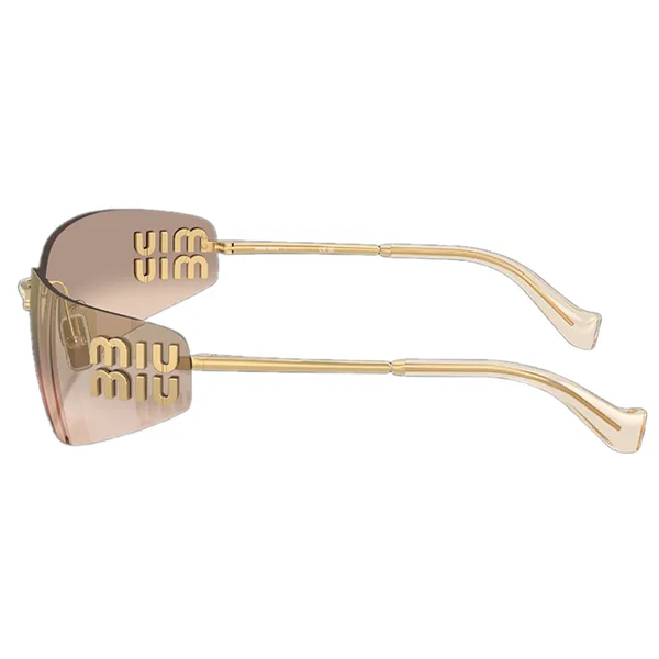 Kính Mát Nữ Miu Miu Pale Gold Geometric Sunglasses SMUA51 5AK20P Màu Nâu Vàng - Kính mắt - Vua Hàng Hiệu