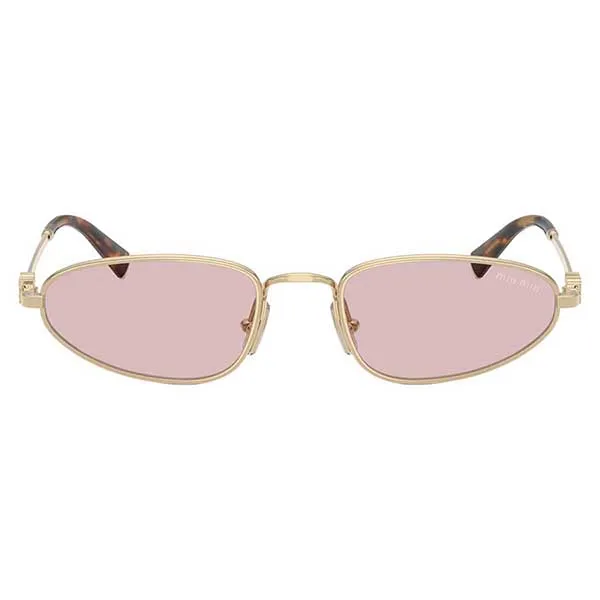 Kính Mát Nữ Miu Miu Pale Gold Geometric Sunglasses SMUA52 ZVN4I0 Màu Hồng Vàng - Kính mắt - Vua Hàng Hiệu