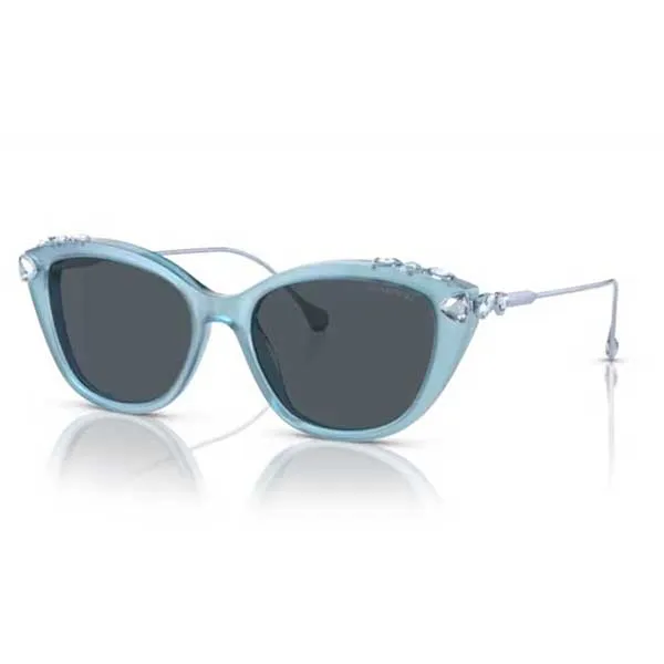 Kính Mát Nữ Swarovski Sunglasses 0SK6010F 20048755 Màu Xám - Xanh - Kính mắt - Vua Hàng Hiệu