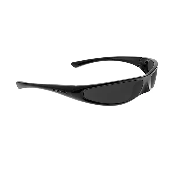 Kính Mát Unisex Balenciaga Blade Rectangle Sunglasses BB0383S 001 Màu Đen Xám