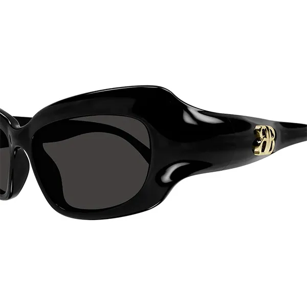 Kính Mát Unisex Balenciaga Shiny Black Sunglasses BB0354S 001 Màu Đen