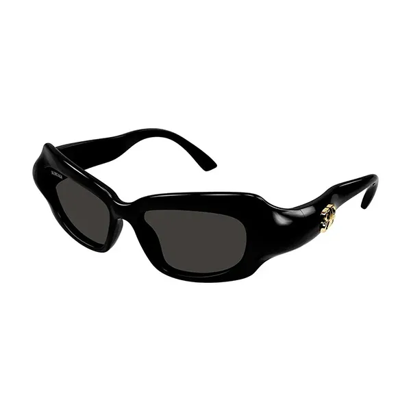 Kính Mát Unisex Balenciaga Shiny Black Sunglasses BB0354S 001 Màu Đen