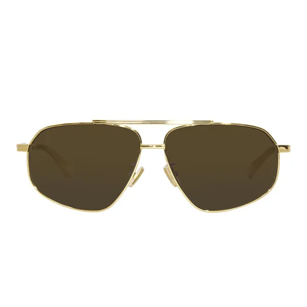 Kính Mát Unisex Bottega Veneta Sunglasses BV1194S 002 Màu Nâu/Vàng Gold - Kính mắt - Vua Hàng Hiệu