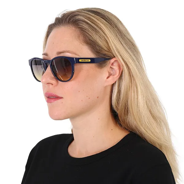 Kính Mát Unisex Calvin Klein CK Light Brown Phantos Sunglasses CKJ22609S 400 53 Màu Xanh/Nâu - Kính mắt - Vua Hàng Hiệu