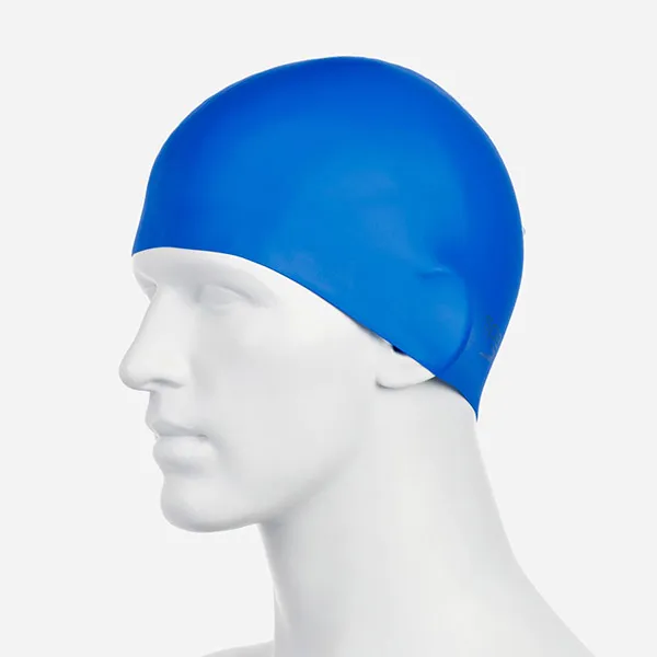 Mũ Bơi Người Lớn Speedo Plain Moulded Silicone Màu Xanh Dương