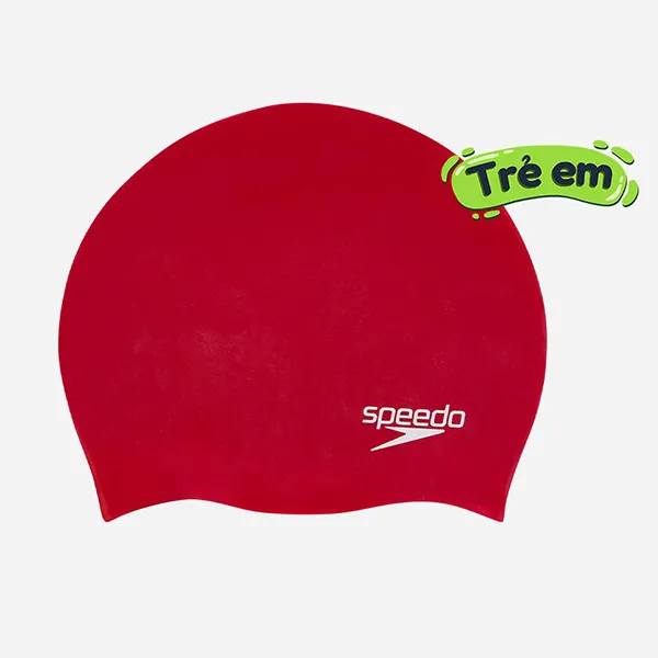 Mũ Bơi Trẻ Em Speedo Moulded Silicone Màu Đỏ
