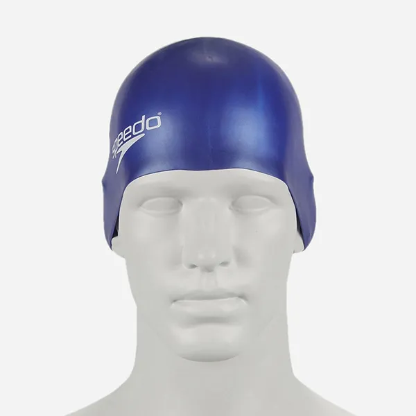 Mũ Bơi Trẻ Em Speedo Plain Moulded Silicone Màu Xanh Dương
