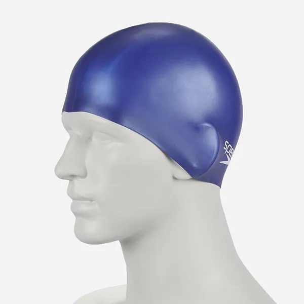 Mũ Bơi Trẻ Em Speedo Plain Moulded Silicone Màu Xanh Dương