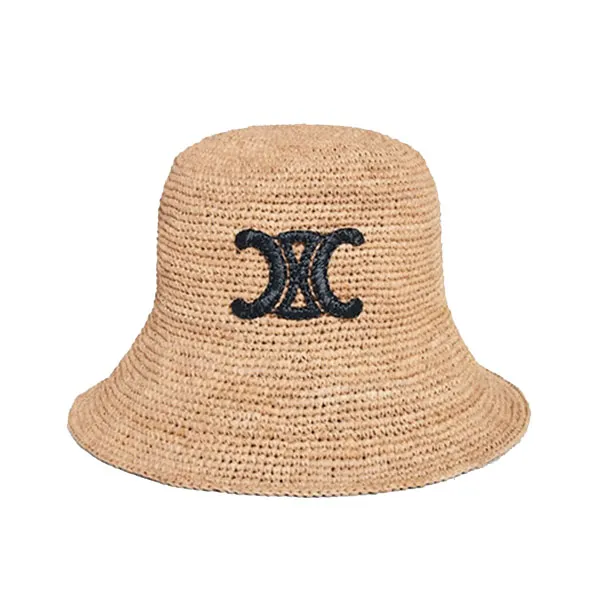 Mũ Celine Bucket Triomphe Hat In Raffia Màu Be Size S - Mũ nón - Vua Hàng Hiệu